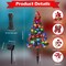 Solar Christmas Tree Lights Outdoor Waterproof, 68LED Christmas Outside Decor Solar Powered with 8 Lighting Modes, Small Solar Christmas Decorations for Pathway Patio Landscape, Multicolor